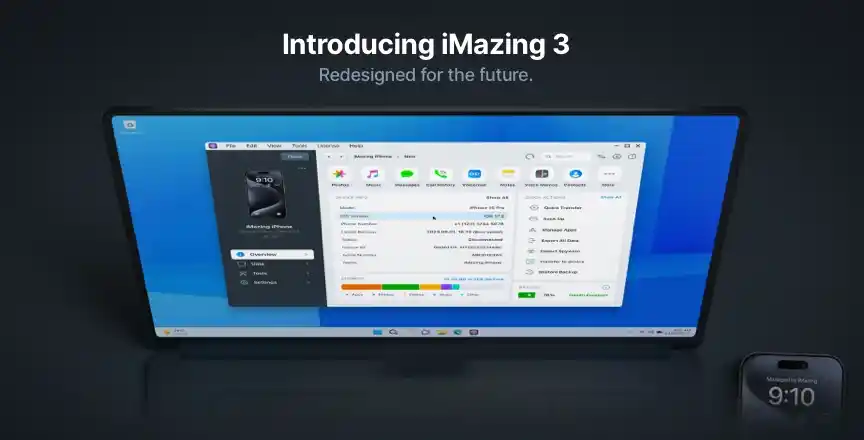 أفضل برنامج لإدارة أجهزة iPhone وiPad ومعرفة نسبة البطارية iMazing: