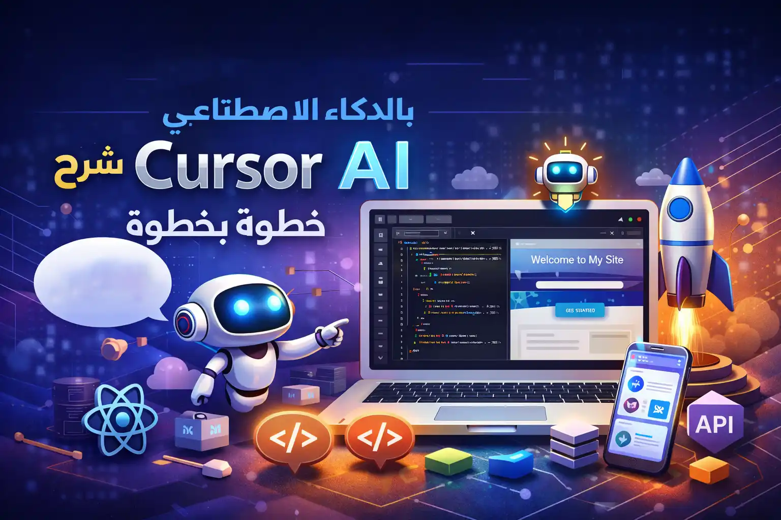 إنشاء موقع أو تطبيق إلكتروني باستخدام الذكاء الاصطناعي خطوة بخطوة Cursor AI:
