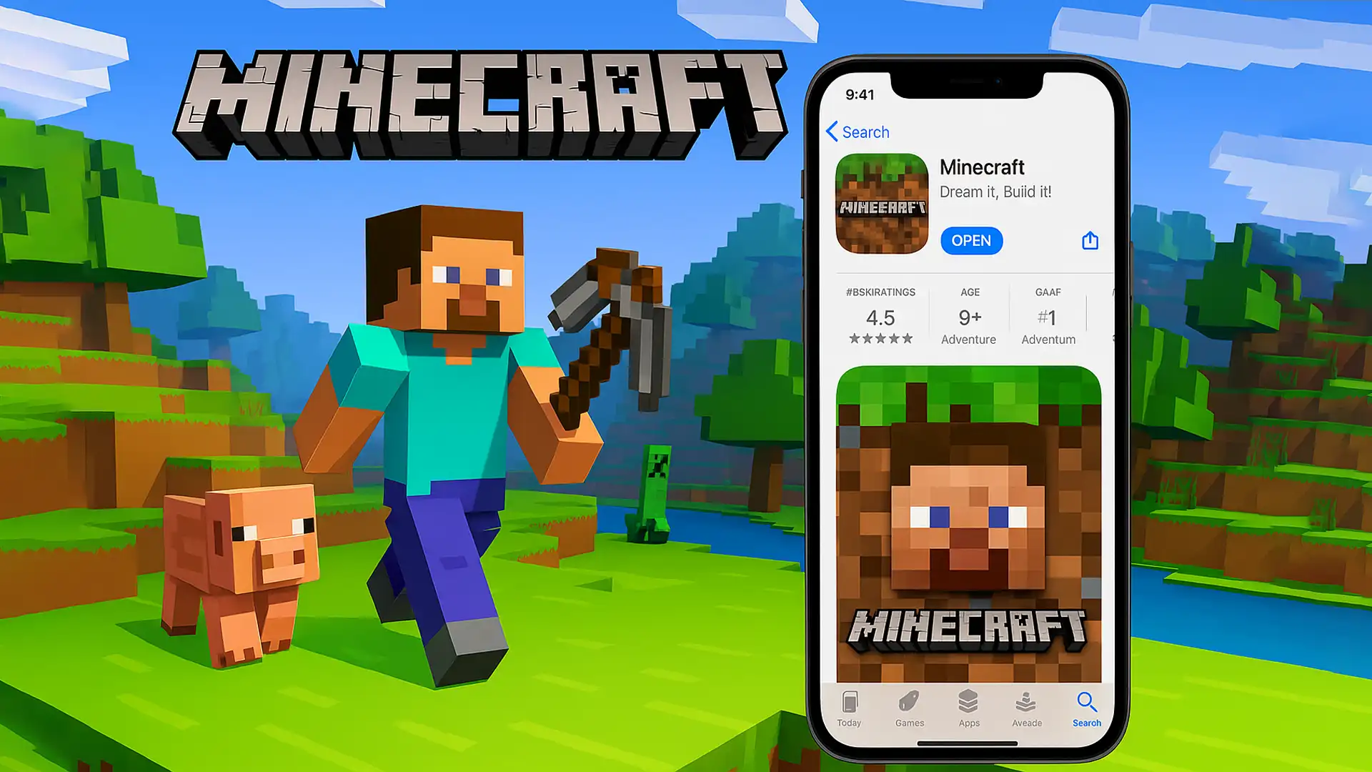 تحميل لعبة ماين كرافت Minecraft للأيفون (iOS)