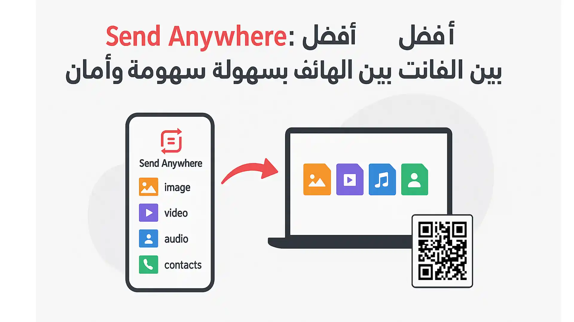 أفضل برنامج لنقل الملفات والفيديوهات والأرقام بين الموبايلات والكمبيوتر بسهولة وأمان : Send Anywhere